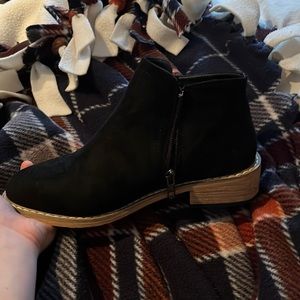 Black ankle booties